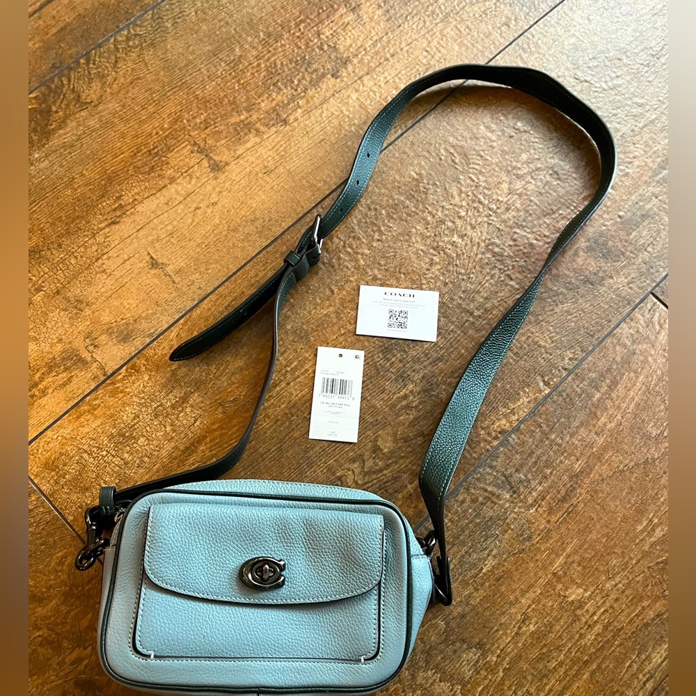 Coach Light Blue Willow Crossbody Camera Bag
